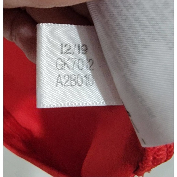 Adidas Aeroready Red Grey Lettering Short Sleeve Polo Size Medium OSU Golf - Picture 7 of 8